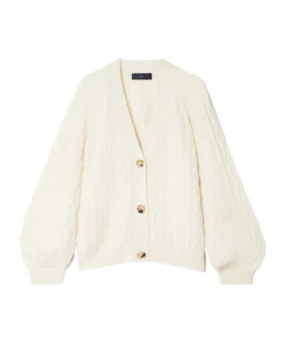 Arch4 Pimlico Cable-knit Cashmere Cardigan In White