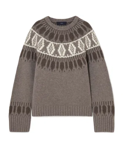 Arch4 Jackson Fair Isle Cashmere Sweater In Neutrals