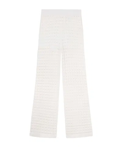 Arch4 Ray Crocheted Cotton Straight-leg Pants In White