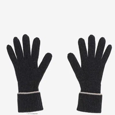 Arch4 Ribbed Cashmere Gloves In Gray