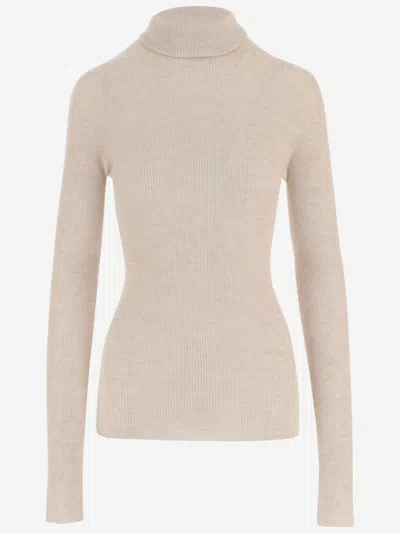 Arch4 Ribbed Cashmere Sweater In White