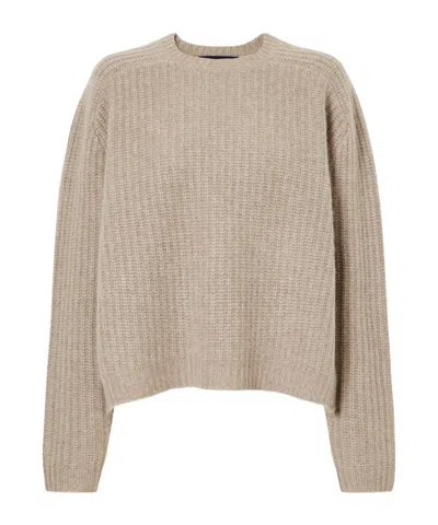 Arch4 Nisha Ribbed Cashmere Sweater In Brown
