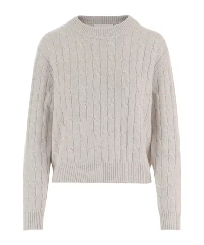 Arch4 Ribbed Crew-neck Knit Top In Gray