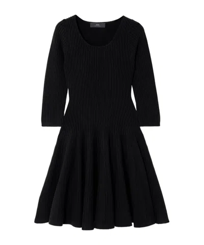 Arch4 Bronte Ribbed Cashmere Dress In Black
