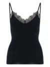 Arch4 Ribbed Lace Top In Black