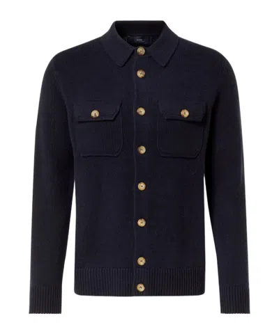 Arch4 Ribbed Long-sleeve Sweater In Blue
