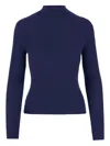 Arch4 Ribbed Turtleneck Sweater In Blue