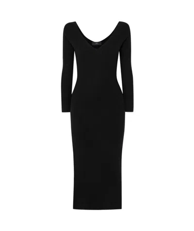 Arch4 Rosa Cashmere Mid-length Dress In Black