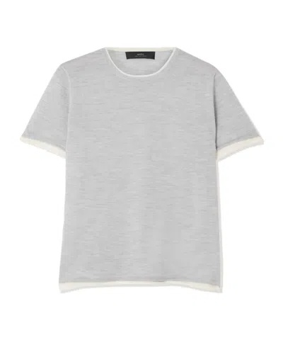 Arch4 Selcombe Knitted T-shirt In Gray