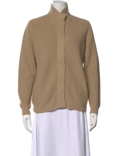 Pre-owned Arch4 Silk Open Front Sweater In Neutrals