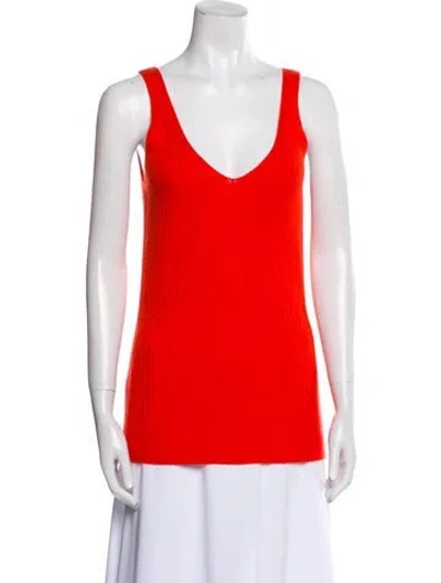 Pre-owned Arch4 Silk V-neck Sweater In Orange