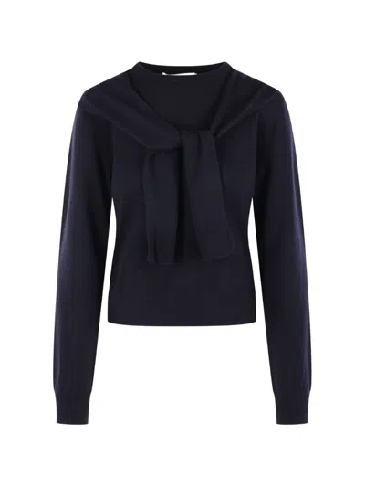 Arch4 Sonja Cashmere Layered-effect Sweater In Blue