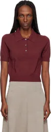 Arch4 Ssense Exclusive Red Caitlin Polo In Burgundy