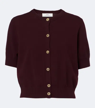Arch4 Stanley Cashmere Cardigan In Burgundy