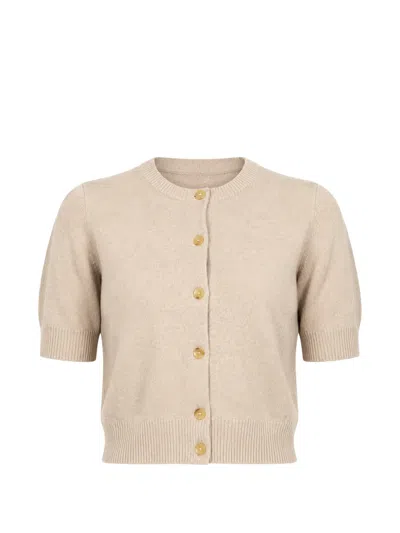 Arch4 Stanley Short-sleeve Cardigan In Brown