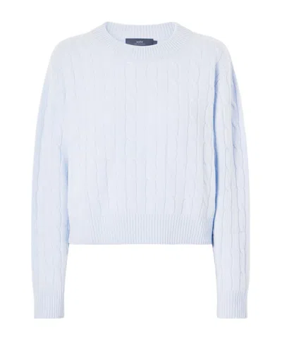 Arch4 Tinka Cable-knit Cashmere Sweater In Blue