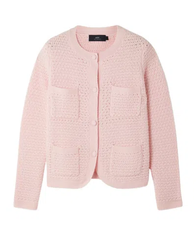 Arch4 Tulip Organic Cashmere Cardigan In Pink