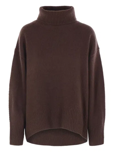 Arch4 Turtleneck Long-sleeve Sweater In Brown