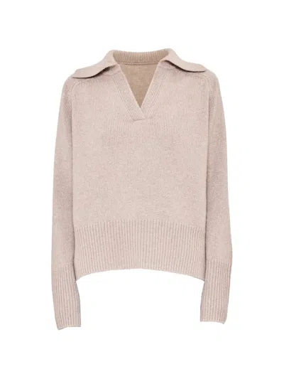 Arch4 V-neck Collar Sweater In Neutral