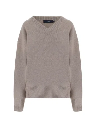 Arch4 V-neck Cashmere Sweater In Neutral