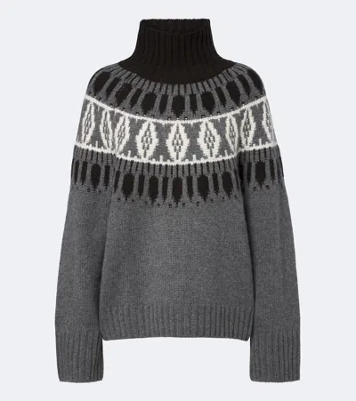 Arch4 Whistler Fair Isle Cashmere Sweater In Grey