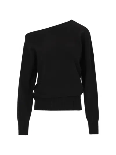 Arch4 Wiki Asymmetric One-shoulder Sweater In Black