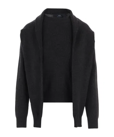 Arch4 Wrap Sweater In Gray