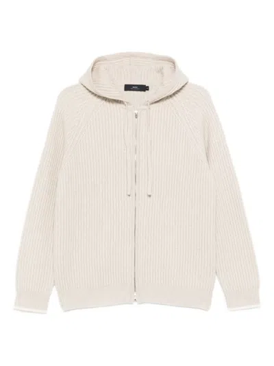 Arch4 Zip-up Hooded Cardigan In Neutral