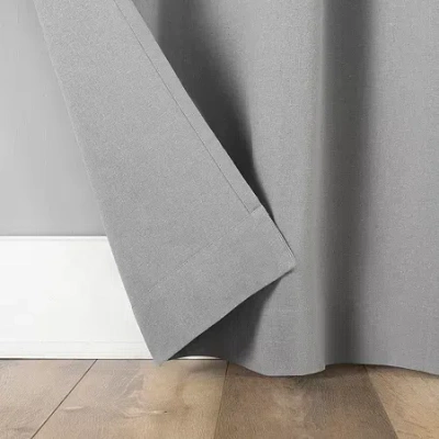 Archaeo Boulder Tab Top Sheer Single Curtain Panel In Gray