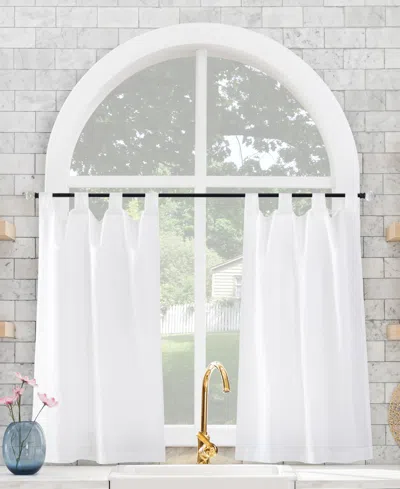 Archaeo Cafe Curtain Pair, 52" X 45" In White