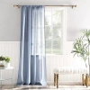 Archaeo Coralie Rod Pocket Sheer Single Curtain Panel In Blue