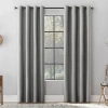 Archaeo Gelso Grommet Top 100% Blackout Single Curtain Panel In Gray