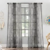 Archaeo Takato Rod Pocket Light-filtering Single Curtain Panel In Gray