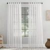 Archaeo Tansy Tab Top Light-filtering Single Curtain Panel In White