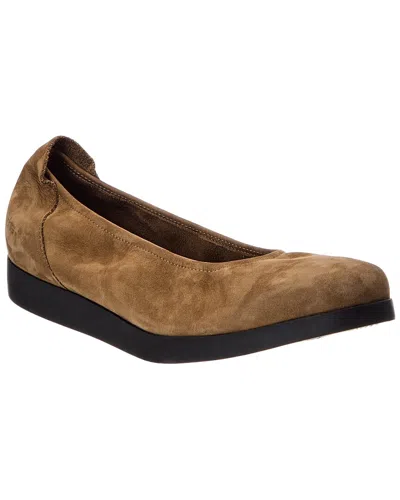 Arche Albame Leather Flat In Brown