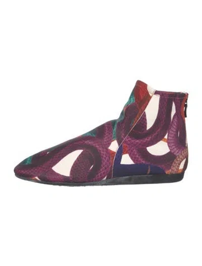 Pre-owned Arche Animal Print Boots In Purple