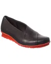 Arche Barome Leather Flat In Black