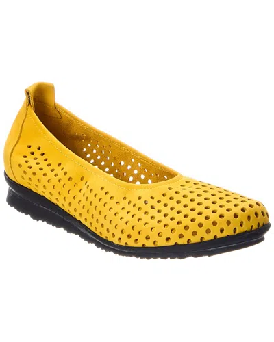 Arche Barria Leather Flat In Yellow
