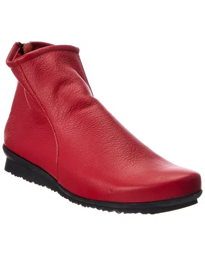 Arche Baryky Leather Bootie In Red