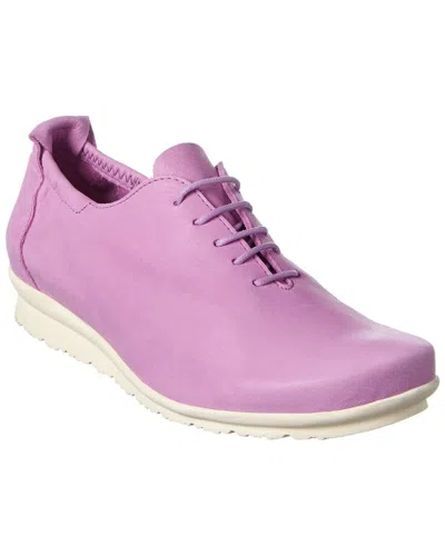 Arche Baryza Leather Flat In Purple