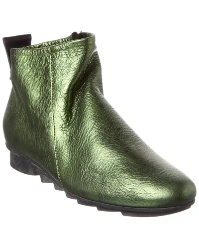 Arche Bibiki Leather Bootie In Green