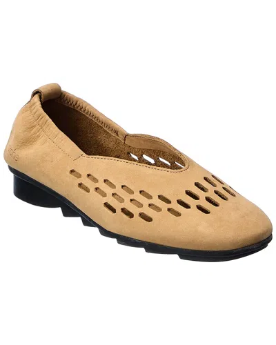 Arche Bibiza Leather Flat In Neutral