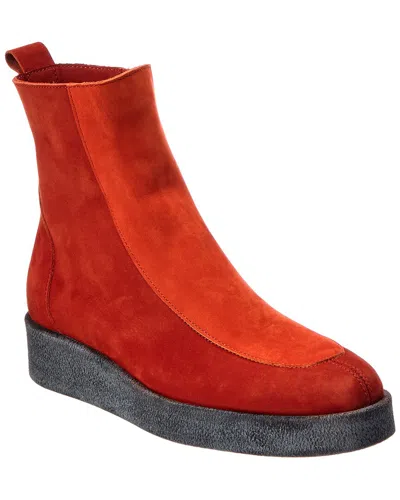 Arche Combbi Leather Boot In Red