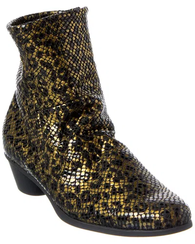 Arche Cynaba Leather Bootie In Gold