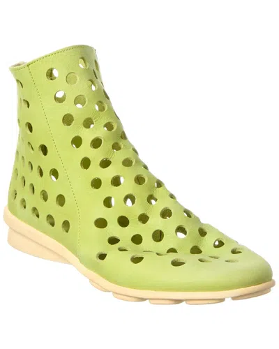Arche Dato Leather Flat In Green