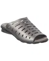 Arche Denymh Leather Flat In Silver