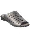 Arche Denymh Leather Flat In Silver