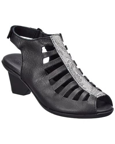 Arche Enexor Leather Sandal In Black