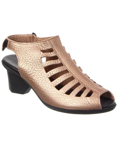 Arche Enexor Leather Sandal In Gold