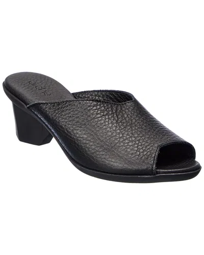 Arche Enoukh Leather Flat In Black